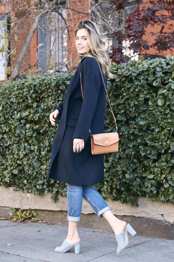 Achro Handmade Long Coat - Navy Achro Handmade Long Coat - Navy