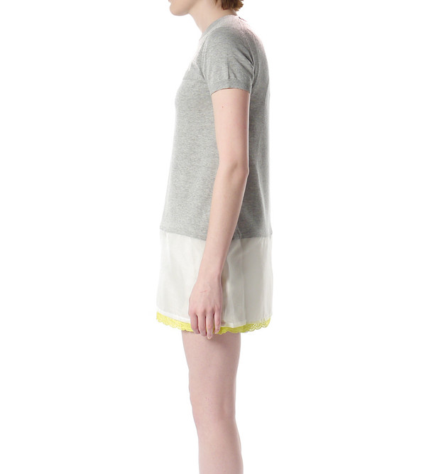 Sacai Luck Knit Dress with Yellow Lace Sacai Luck Knit Dress with Yellow Lace