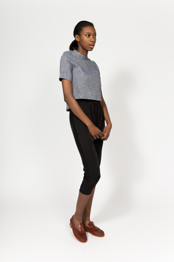 7115 by Szeki Mockneck Structured Top 7115 by Szeki Mockneck Structured Top