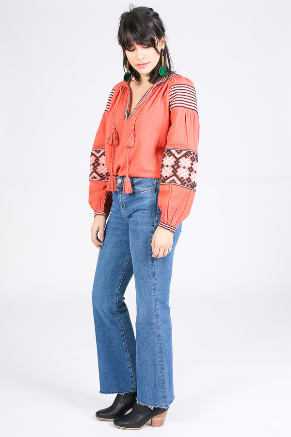 Antik Batik Modi Blouse in Rust Antik Batik Modi Blouse in Rust