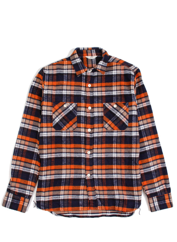 Men's 3Sixteen Shaggy Workshirt - Blue/Orange Men's 3Sixteen Shaggy Workshirt - Blue/Orange