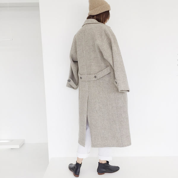 Johan Vintage Oatmeal Wool Coat Johan Vintage Oatmeal Wool Coat