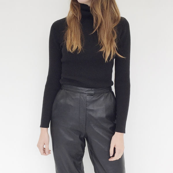 Johan VIntage Black Ribbed Turtleneck Johan VIntage Black Ribbed Turtleneck