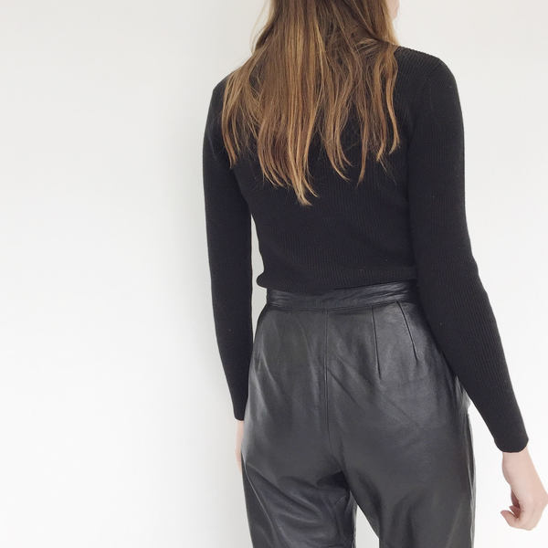 Johan VIntage Black Ribbed Turtleneck Johan VIntage Black Ribbed Turtleneck