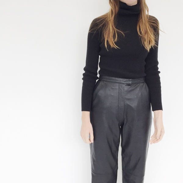 Johan VIntage Black Ribbed Turtleneck Johan VIntage Black Ribbed Turtleneck