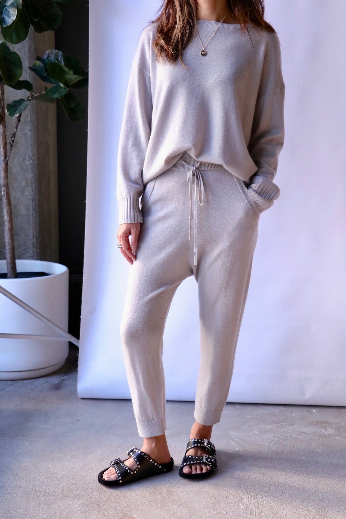 Nili Lotan Paris Sweatpants - Smokey 
