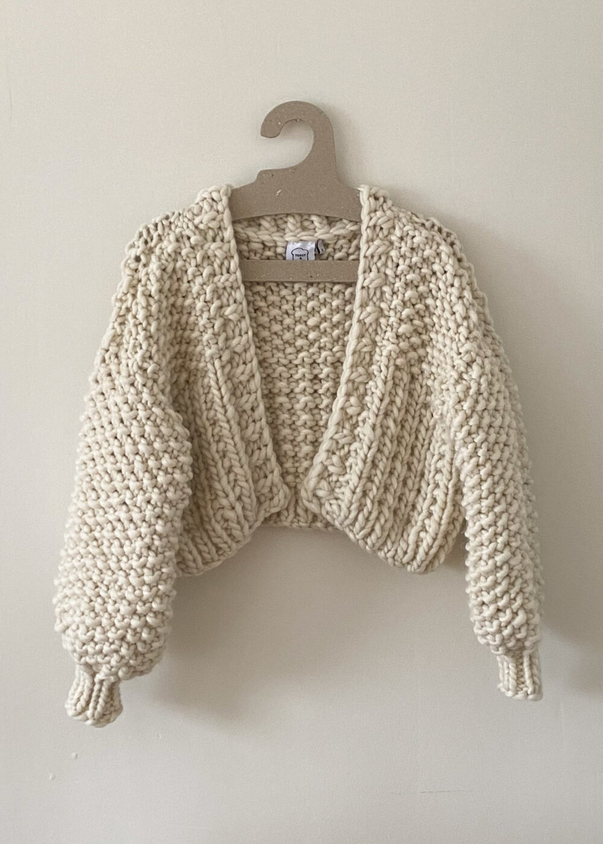 hand knit chunky cardigan