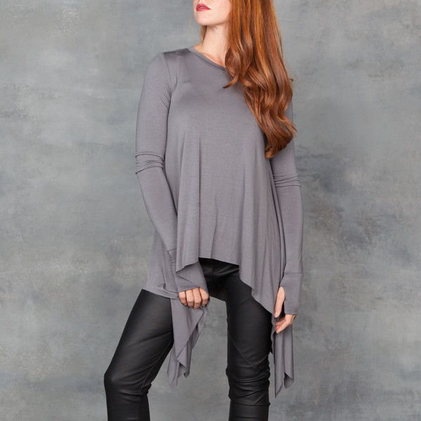 Sen Roma Shark Hem Long Sleeve Top Sen Roma Shark Hem Long Sleeve Top