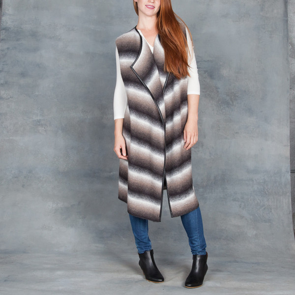 Tart Devin Vest in Dark Ombre Knitted Stripe Tart Devin Vest in Dark Ombre Knitted Stripe