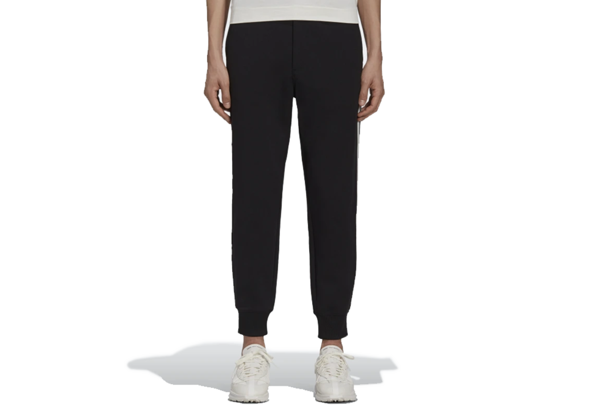 black cuffed track pants