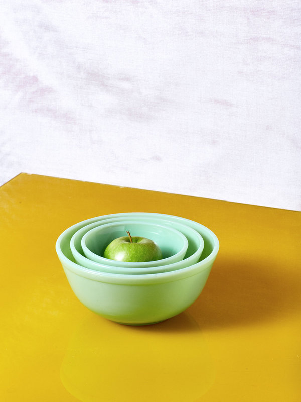Jadeite Milk Glass Mixing Bowl Set Jadeite Milk Glass Mixing Bowl Set