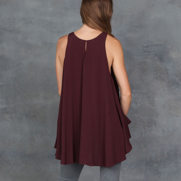 Sen Swing Tank Top in Burgundy Sen Swing Tank Top in Burgundy