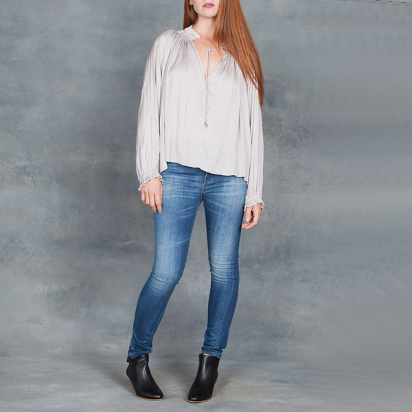 Ulla Johnson Rosamund Blouse in Mink Ulla Johnson Rosamund Blouse in Mink