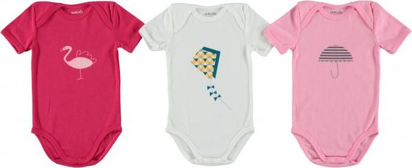 Cocoricotte Box 3 Bodysuits Girl Cocoricotte Box 3 Bodysuits Girl