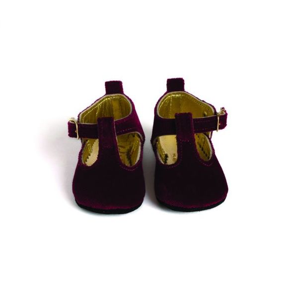 Little Lulu's Red Audrey Velvet T-Bars Little Lulu's Red Audrey Velvet T-Bars