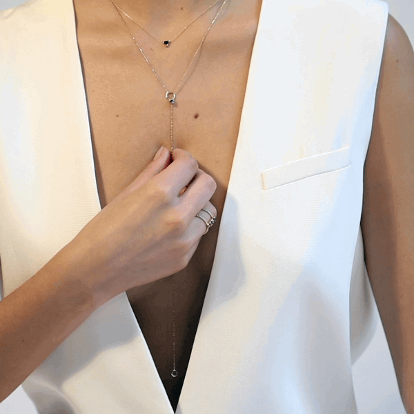 Shahla Karimi 14K Gold Birthstone Lariat Shahla Karimi 14K Gold Birthstone Lariat