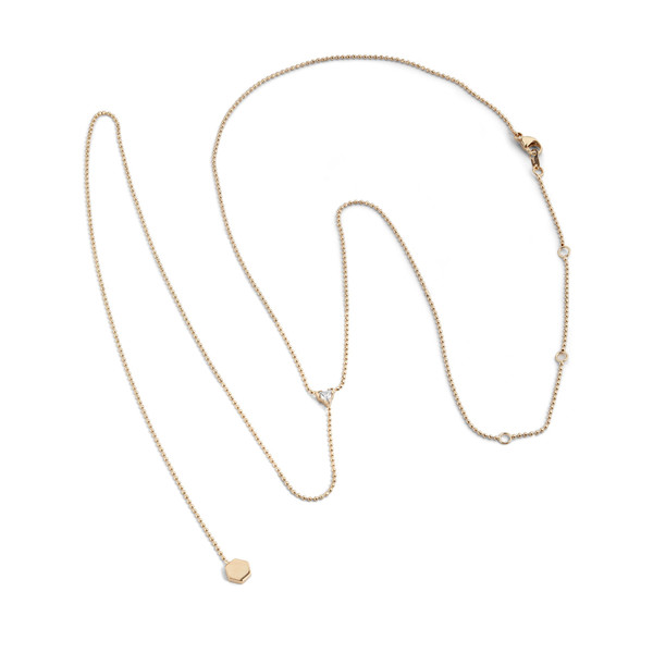 Shahla Karimi 14K Gold Birthstone "Y" Lariat Necklace Shahla Karimi 14K Gold Birthstone "Y" Lariat Necklace