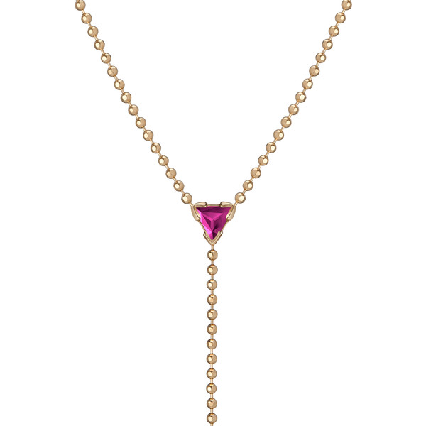 Shahla Karimi 14K Gold Birthstone "Y" Lariat Necklace Shahla Karimi 14K Gold Birthstone "Y" Lariat Necklace