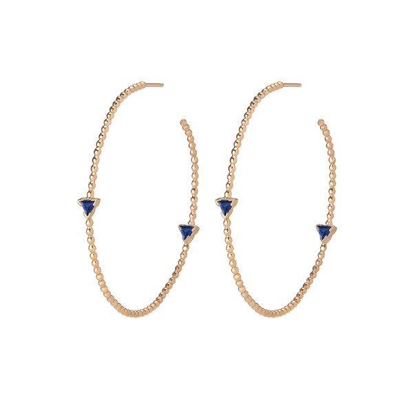 Shahla Karimi 14K Gold Birthstone Hoop Earrings Shahla Karimi 14K Gold Birthstone Hoop Earrings