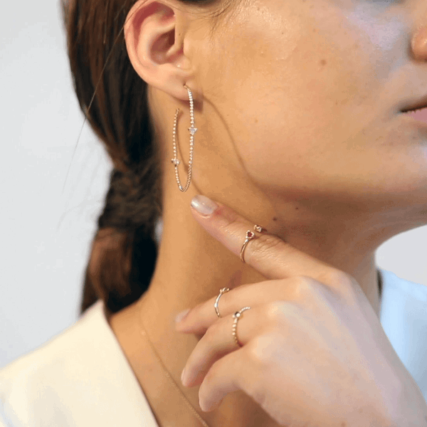 Shahla Karimi 14K Gold Birthstone Hoop Earrings Shahla Karimi 14K Gold Birthstone Hoop Earrings