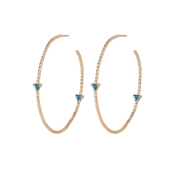 Shahla Karimi 14K Gold Birthstone Hoop Earrings Shahla Karimi 14K Gold Birthstone Hoop Earrings
