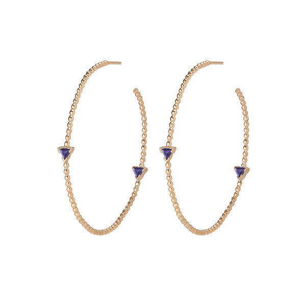 Shahla Karimi 14K Gold Birthstone Hoop Earrings Shahla Karimi 14K Gold Birthstone Hoop Earrings