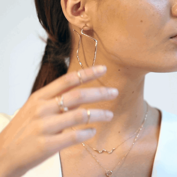 Shahla Karimi 14K Gold Subway Hoops - Inwood to World Trade Center Shahla Karimi 14K Gold Subway Hoops - Inwood to World Trade Center