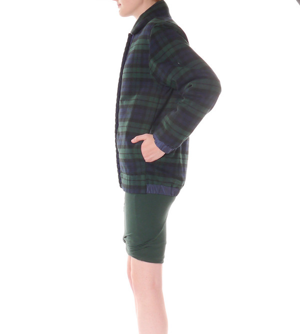 Sacai Luck - Plaid Faux Down Filled Coat Sacai Luck - Plaid Faux Down Filled Coat