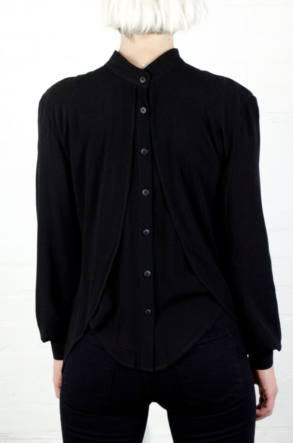 Assembly New York Assembly Black Crepe Calla Layered Top Assembly New York Assembly Black Crepe Calla Layered Top