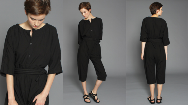 Uzi NYC Black Piped Jumpsuit Uzi NYC Black Piped Jumpsuit