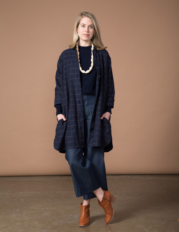 SBJ Austin Stacey Dress - Navy Japanese Woven SBJ Austin Stacey Dress - Navy Japanese Woven