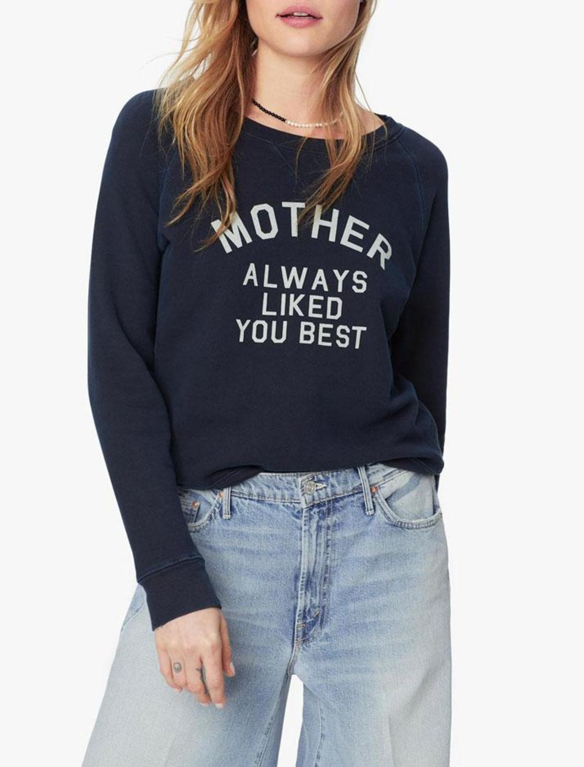 Mother Denim The Square Pullover - Navy 