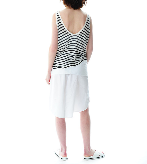 T By Alexander Wang Stripe Rayon Linen Tank T By Alexander Wang Stripe Rayon Linen Tank
