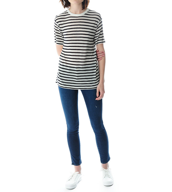 T By Alexander Wang Stripe Rayon Linen Tank T By Alexander Wang Stripe Rayon Linen Tank