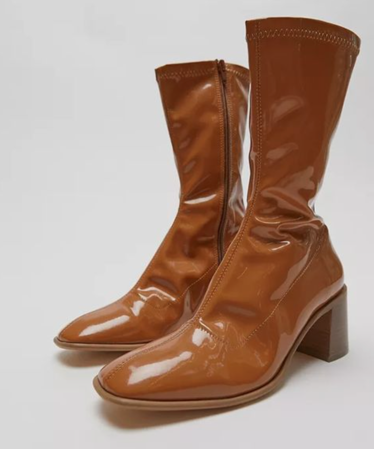 Miista Clea Boots - Tan Stretch Patent 