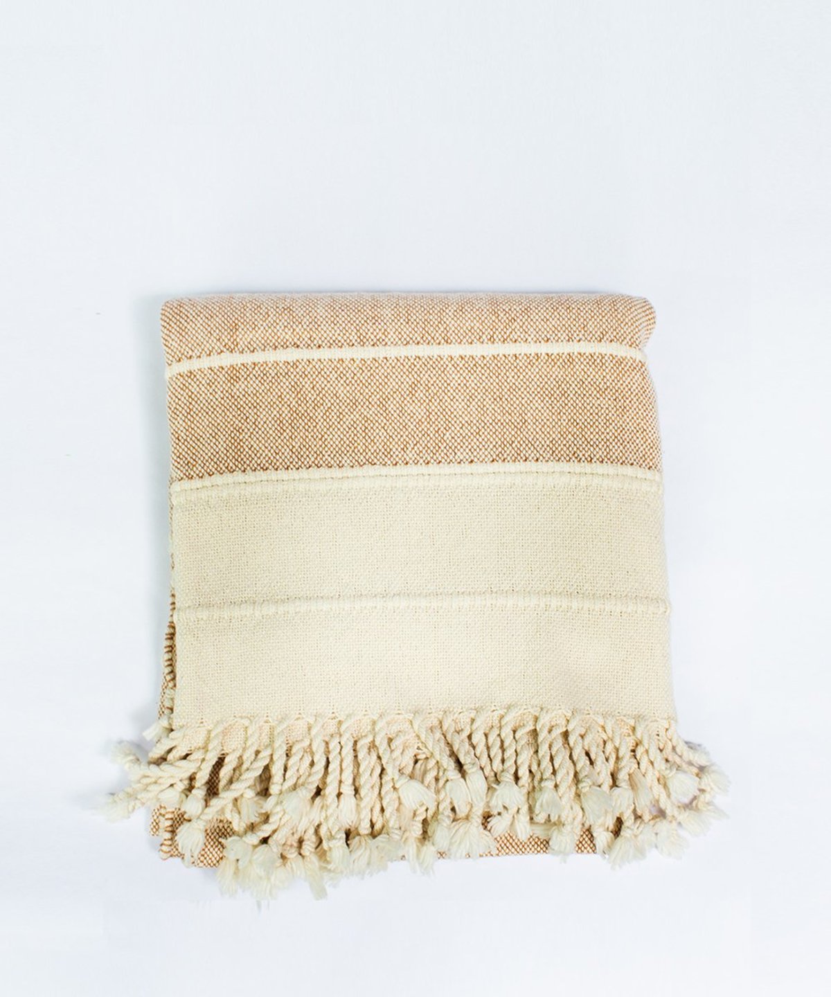 Ceri Hoover Thief And Moth Woven Blanket Ochre/Natural