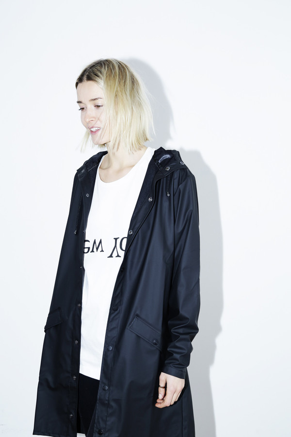 Unisex Rains Hooded Rain Long Jacket Unisex Rains Hooded Rain Long Jacket