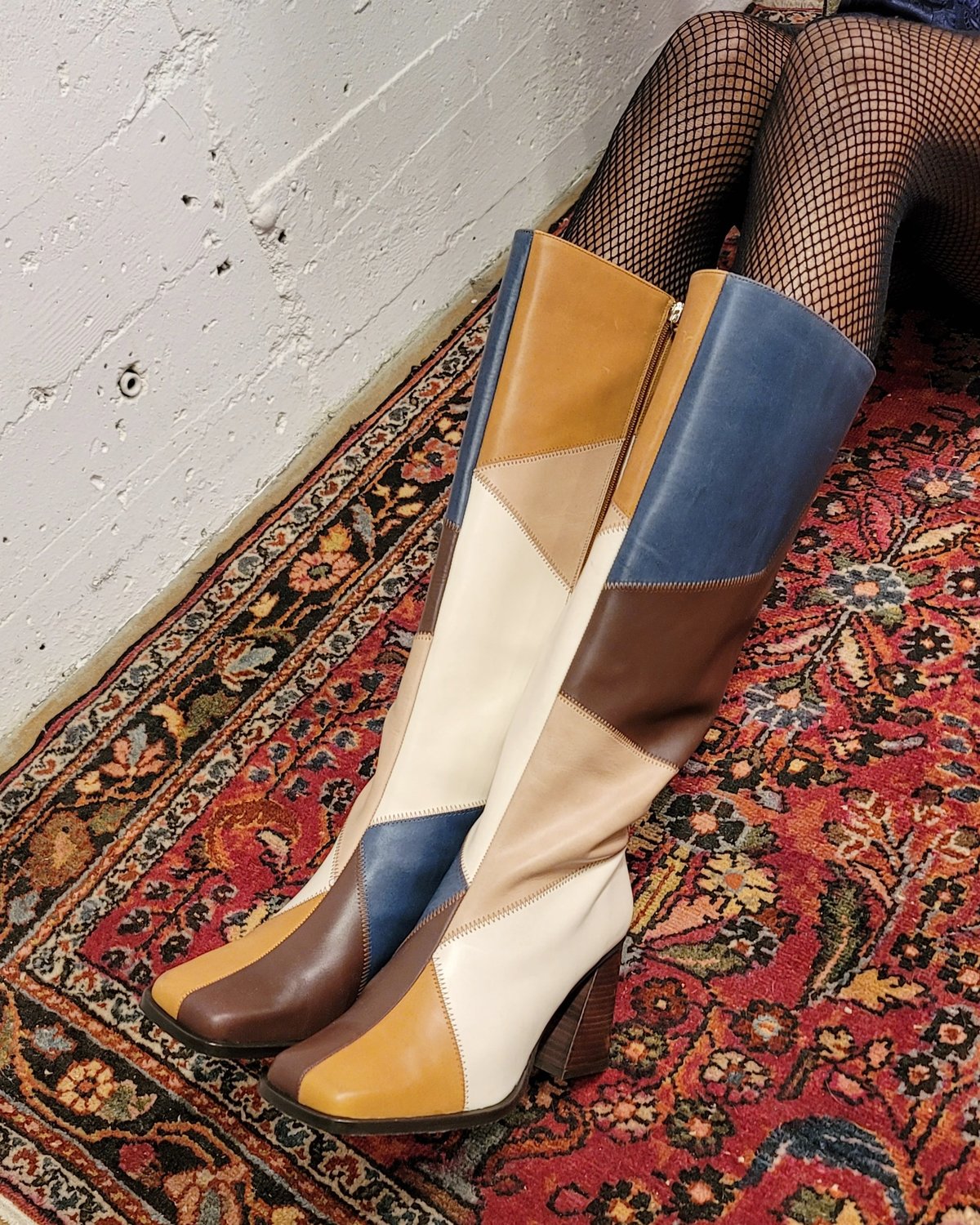 Alohas North Blue Geometric Patchwork 