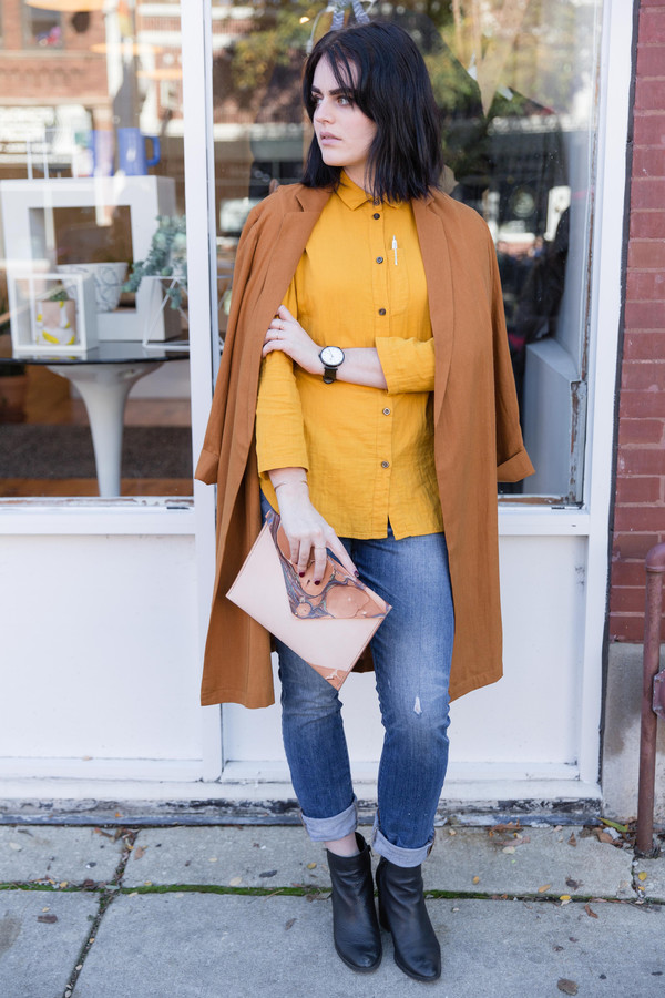 Ali Golden Notch Jacket in Rust Ali Golden Notch Jacket in Rust
