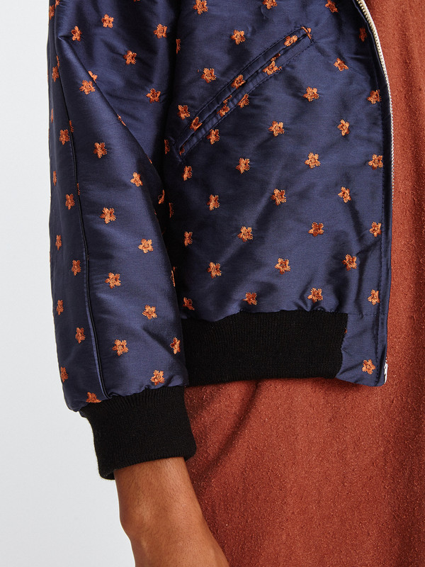 Nikki Chasin CAPTAIN REVERSIBLE BOMBER / OCHRE FLORAL JACQUARD Nikki Chasin CAPTAIN REVERSIBLE BOMBER / OCHRE FLORAL JACQUARD