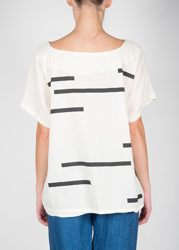 Uzi - Kimono Top in Broken Stripe Uzi - Kimono Top in Broken Stripe