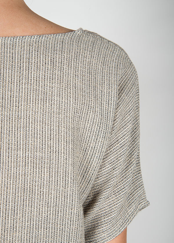 Me & Arrow - Sleeve Box Tee in Black Stripe Me & Arrow - Sleeve Box Tee in Black Stripe