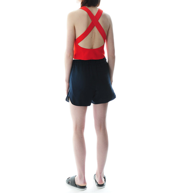 T By Alexander Wang Criss Cross Back Zip Top T By Alexander Wang Criss Cross Back Zip Top
