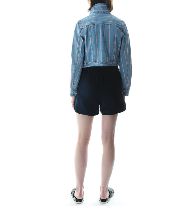 T By Alexander Wang Selvage Stripe Denim Jacket T By Alexander Wang Selvage Stripe Denim Jacket