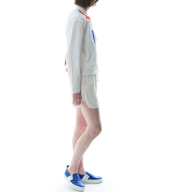 T By Alexander Wang Tech Poplin Logo Bomber Track Jacket T By Alexander Wang Tech Poplin Logo Bomber Track Jacket