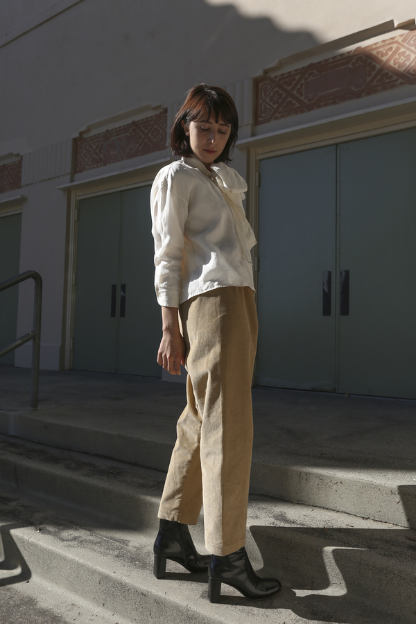 Baserange Corduroy Loose Pants in Nude Baserange Corduroy Loose Pants in Nude