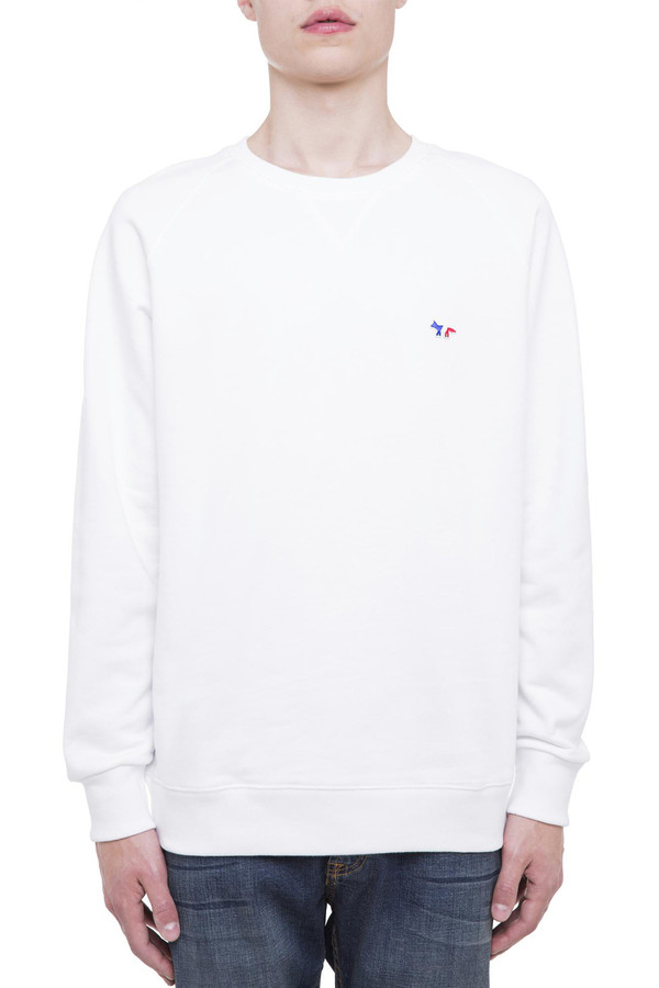 Men's Kitsune White Fox Patch Sweatshirt Men's Kitsune White Fox Patch Sweatshirt