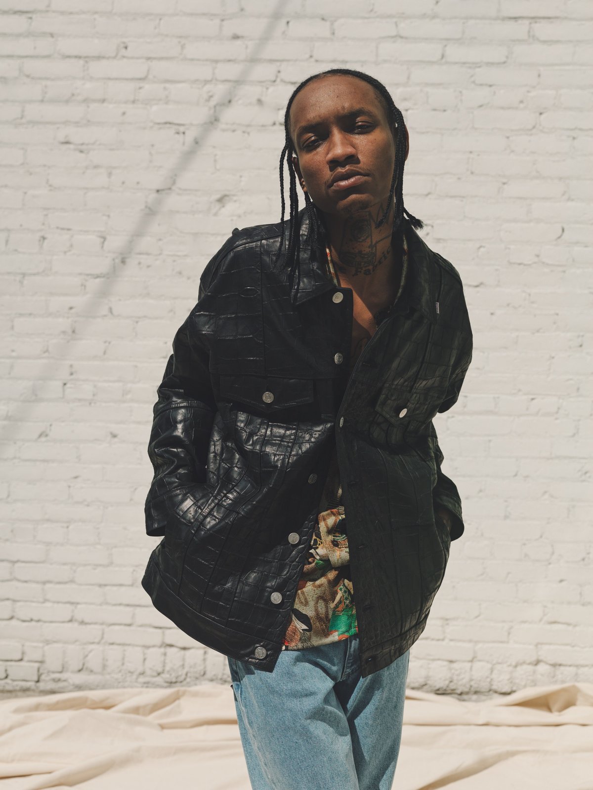 martine rose oversized leather jacket