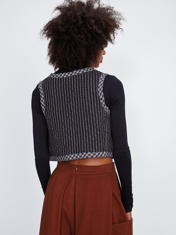 KOPAL REVERSIBLE RADHA VEST / BLACK KOPAL REVERSIBLE RADHA VEST / BLACK