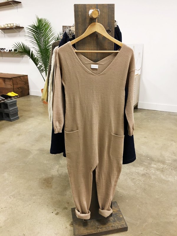 Été Noir Lightweight Jumpsuit Tan Été Noir Lightweight Jumpsuit Tan